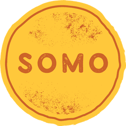 Company logo with a food-related icon.